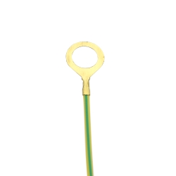 Grounding petal M10 x 200mm. with yellow-green wire