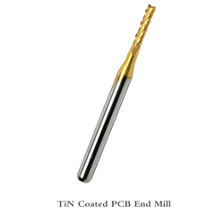 Milling cutter corn PCB for CNC type  RCF 0.6mm, L = 38mm, shank 3.175mm, TiN