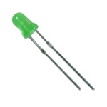 Светодиод 3mm Зеленый матовый низкой яркости