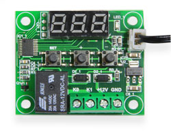 Модуль электронный для Термостата W1209 12В синий индикатор