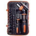 JY-8808 screwdriver set, Cr-V<gtran/> , 48 bits+9 sockets+2 handles+1 extension<draft/>