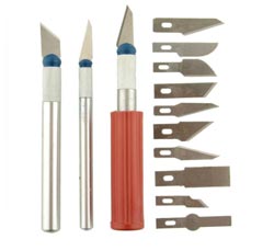  Set, 3pcs scalpel knife+13 blades