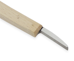 Technical banana knife with wooden handle