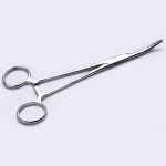 Clamp medical curved, 125 mm
